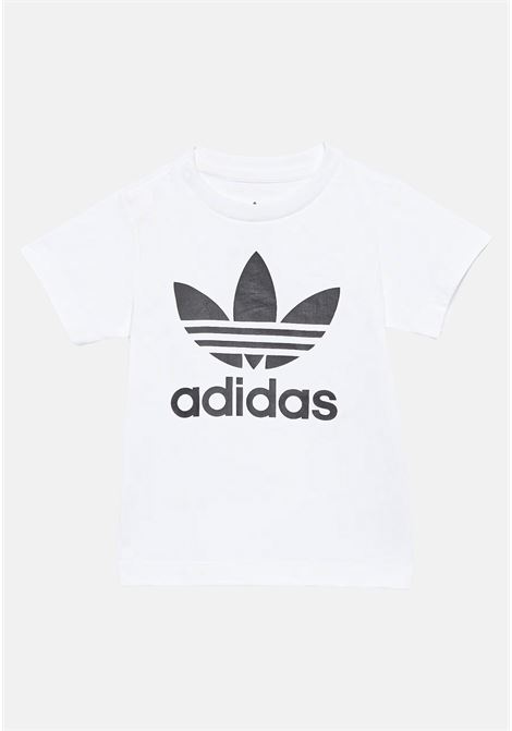 T-shirt a manica corta Trefoil bianca per neonato ADIDAS ORIGINALS | JE0520.